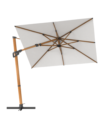 Baser Supreme Cantilever 250x250 cm white and woodlook frame