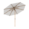 Baser Supreme Push Outdoor Umbrella White Wood Look 3 m