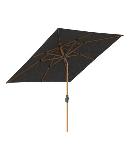 Baser Supreme Crank Umbrella Anthracite & Wood Look 250x250 CM