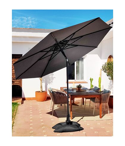 Baser Supreme Push Outdoor Umbrella Anthracite 3 m