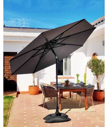 Baser Supreme Push Outdoor Umbrella Anthracite 3 m