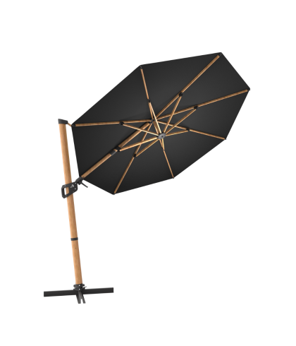 Baser Supreme Cantilever Antracite Wood Look, 3 m 